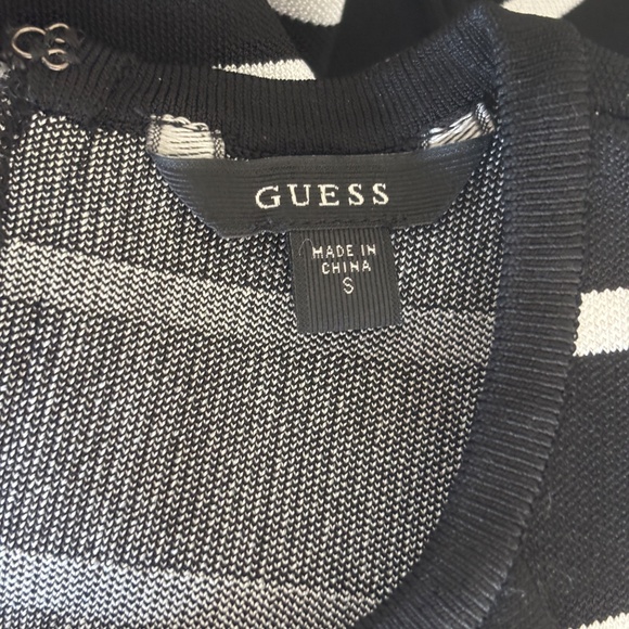 Guess Bodycon Dress - Black/White Stripe Size S - Picture 12 of 14